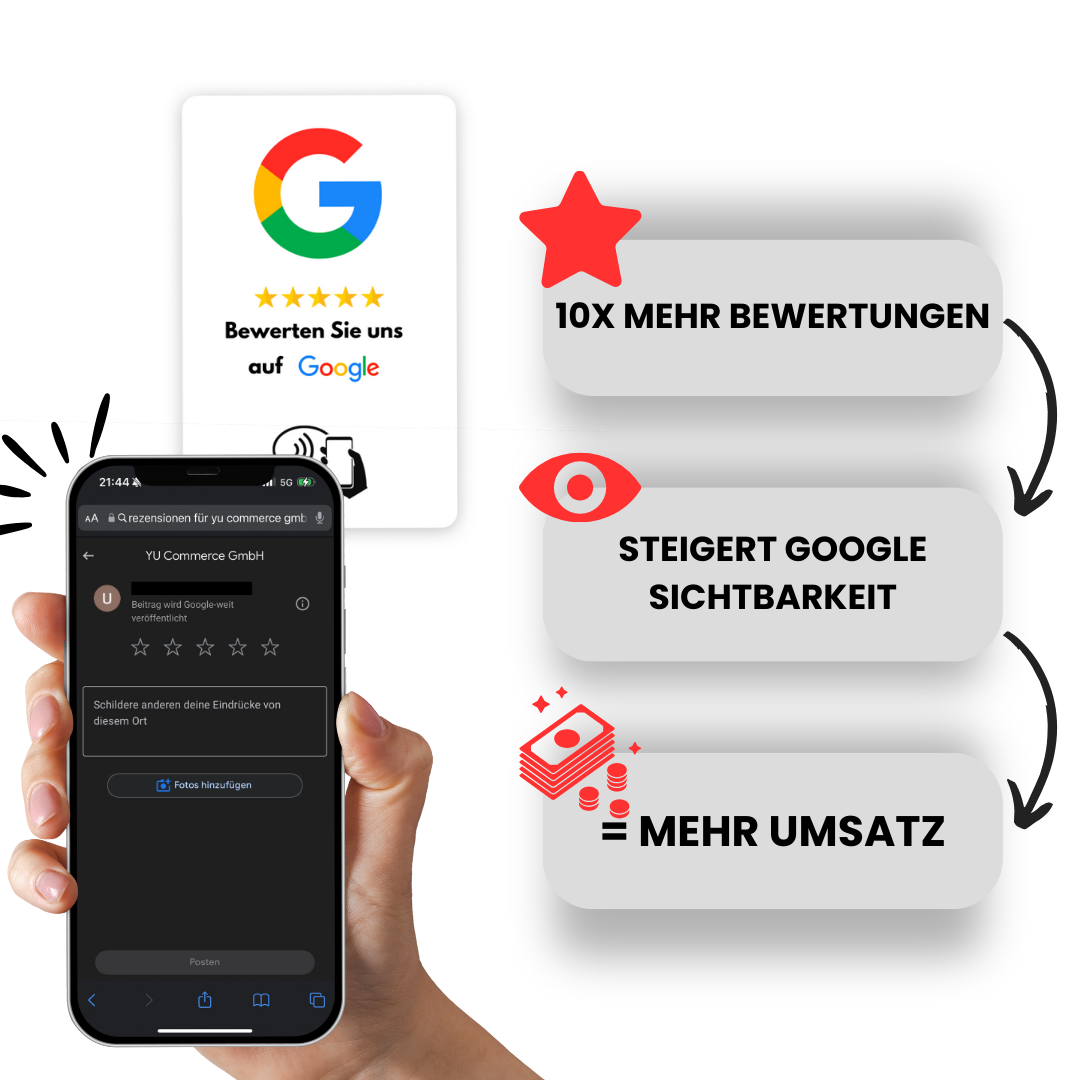 Google NFC Bewertungskarte